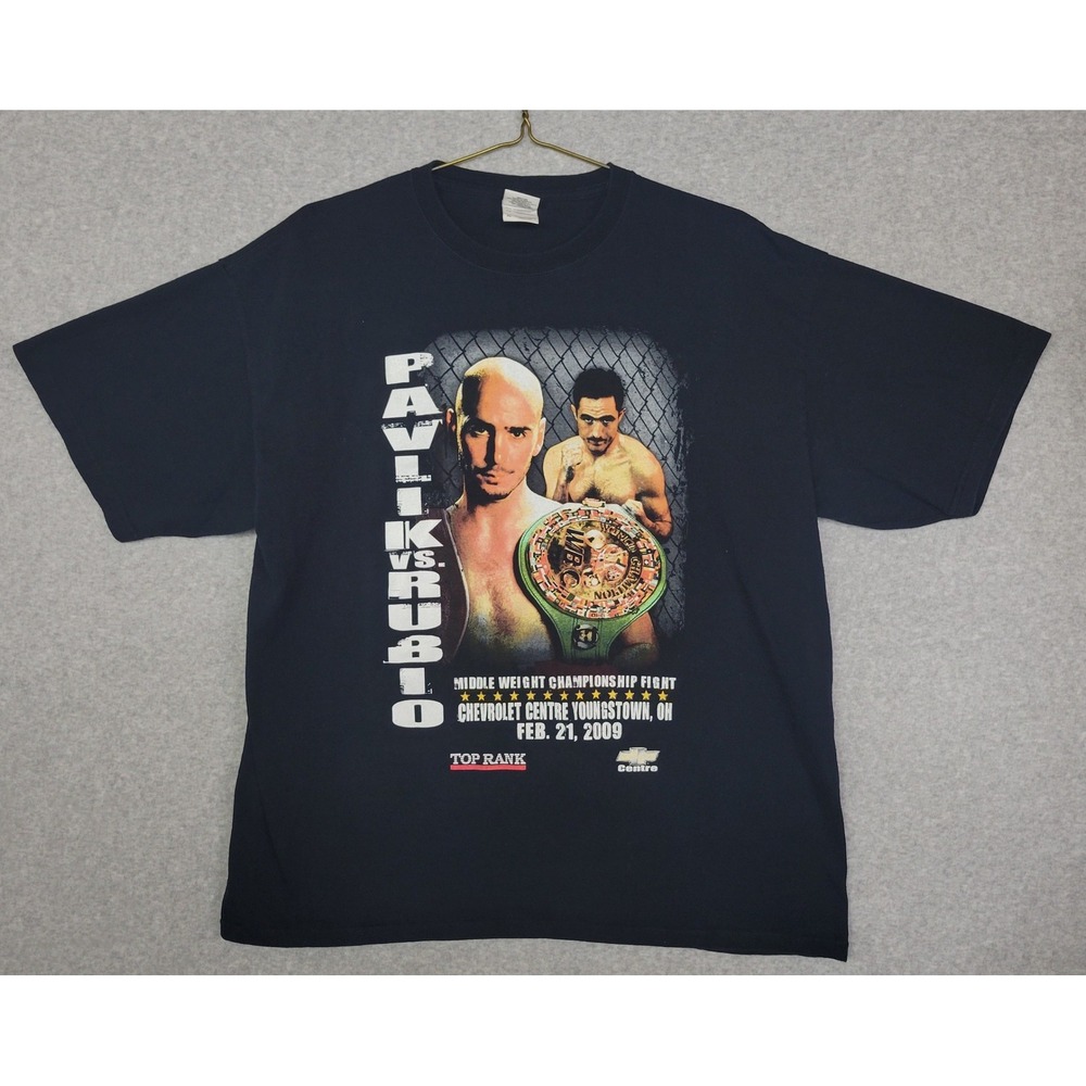 2009 Kelly Pavlik vs Rubio Boxing Championship T-Shirt XL Top Rank